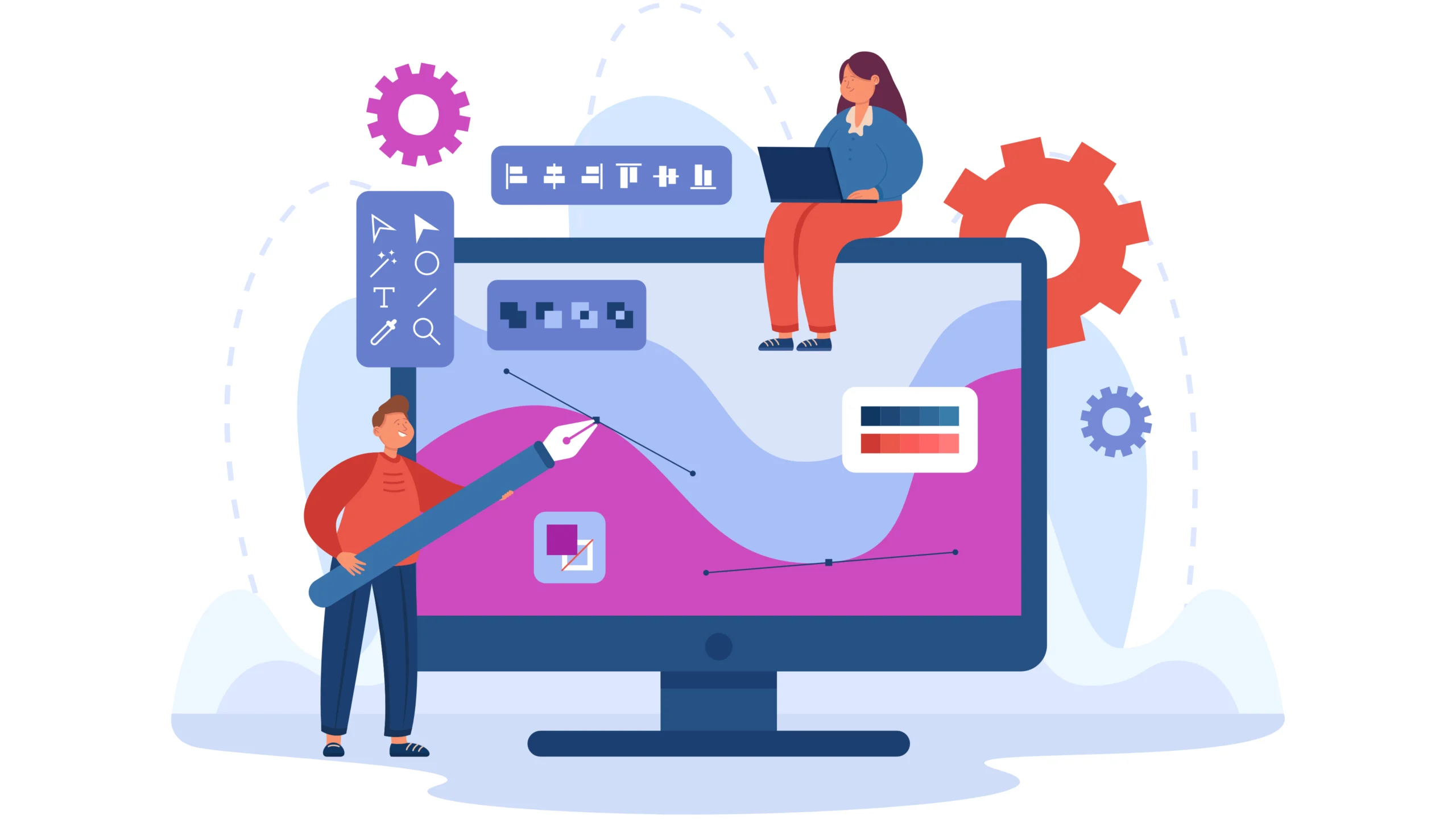 designer working laptop graphic design professionale processo progettazione studio digitale