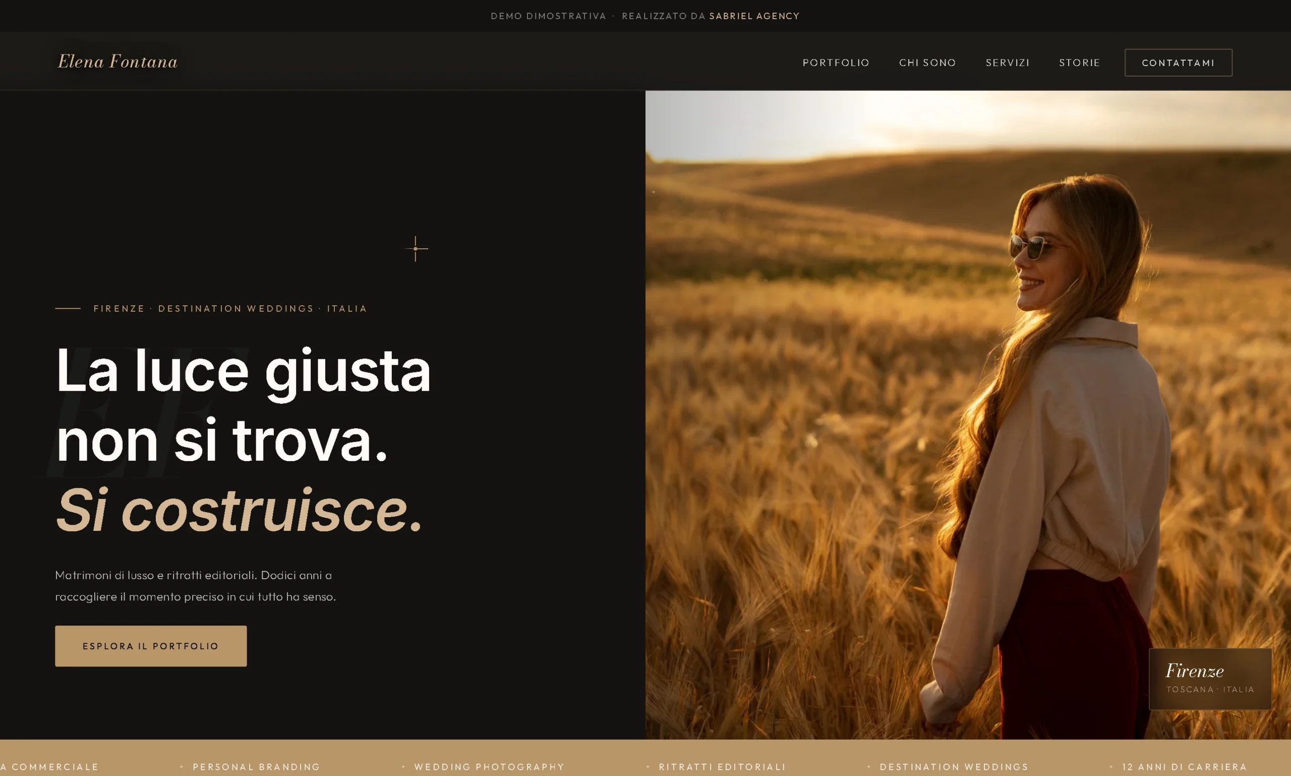 Elena Fontana Fotografia wedding editorial sito web professionale