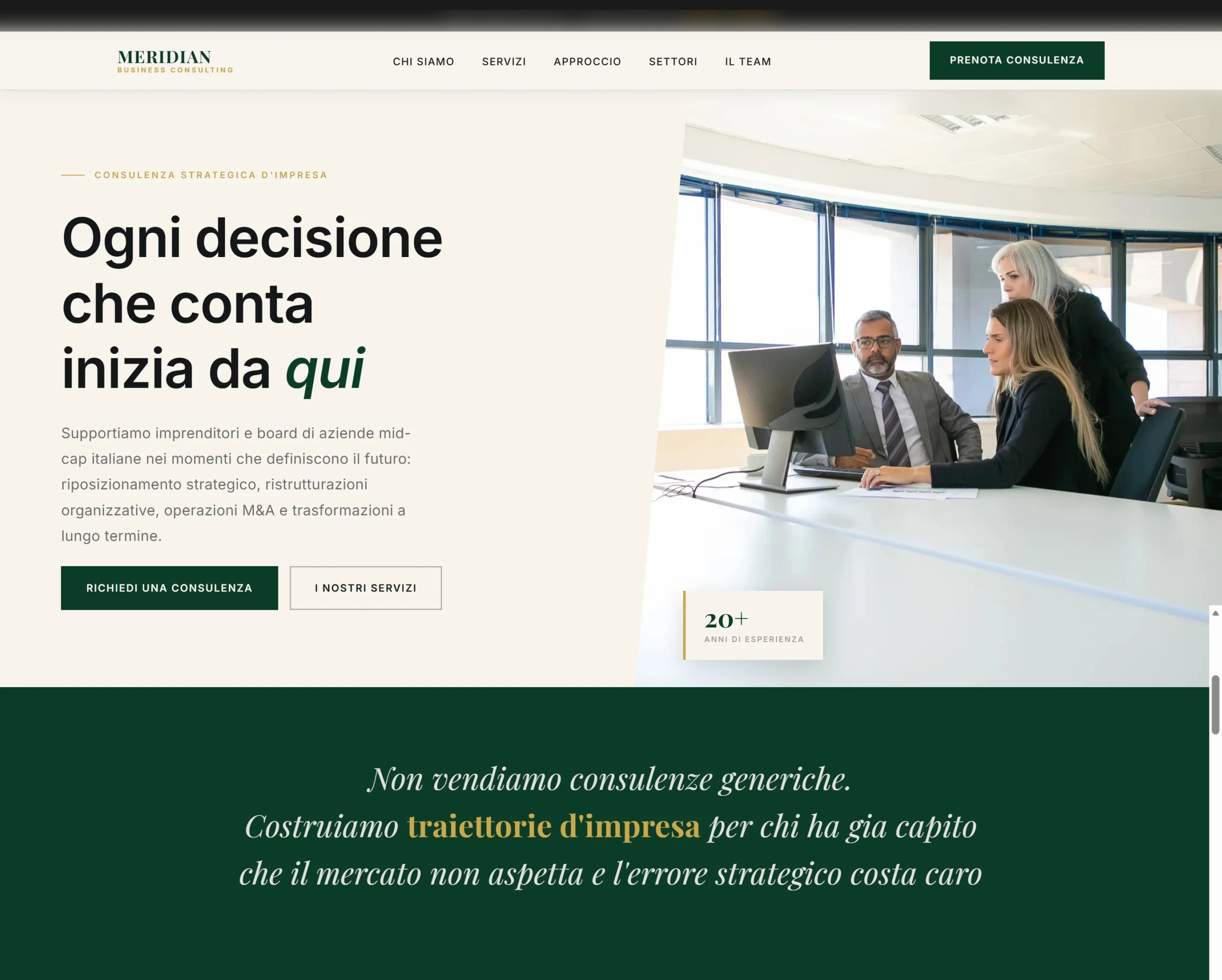 MERIDIAN Business Consulting - sito web B2B consulenza strategica d'impresa Sabriel Agency