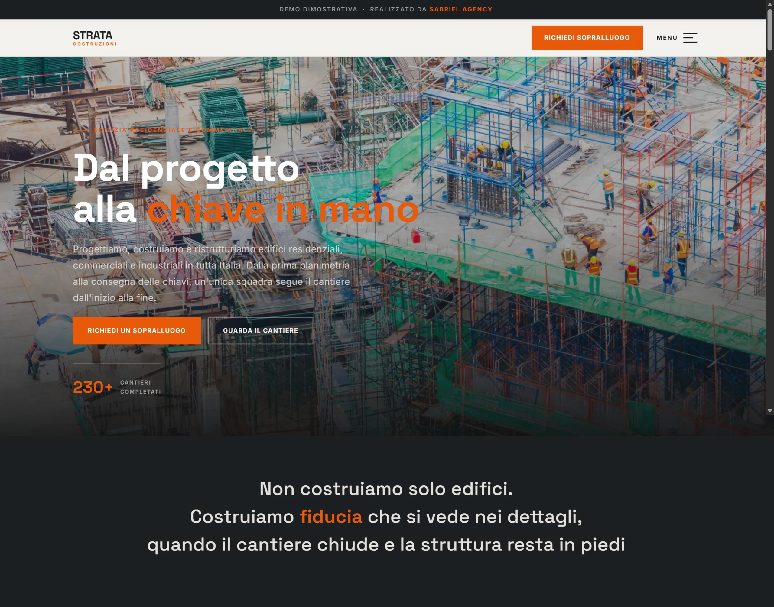 STRATA Costruzioni - sito web edilizia residenziale commerciale Sabriel Agency